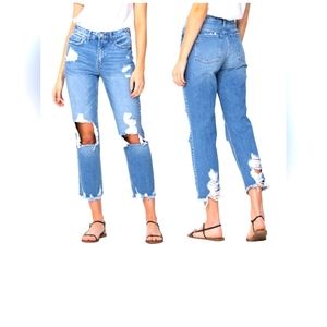 🆕️Flying Monkey High Rise Tattered Straight Leg Jean